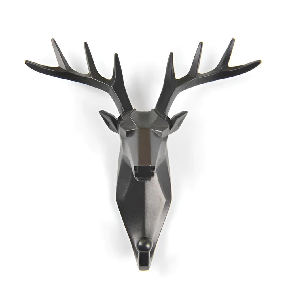 Resin Animal Wall Hook | Deer/Elephant/Unicorn | Onyx/Gold/Ivory | Durable & Decorative | Brick by Brick