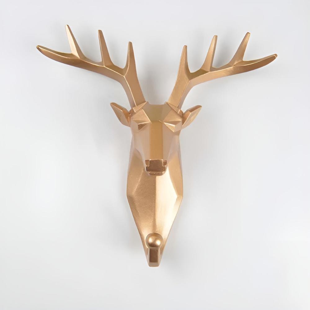 Resin Animal Wall Hook | Deer/Elephant/Unicorn | Onyx/Gold/Ivory | Durable & Decorative | Brick by Brick