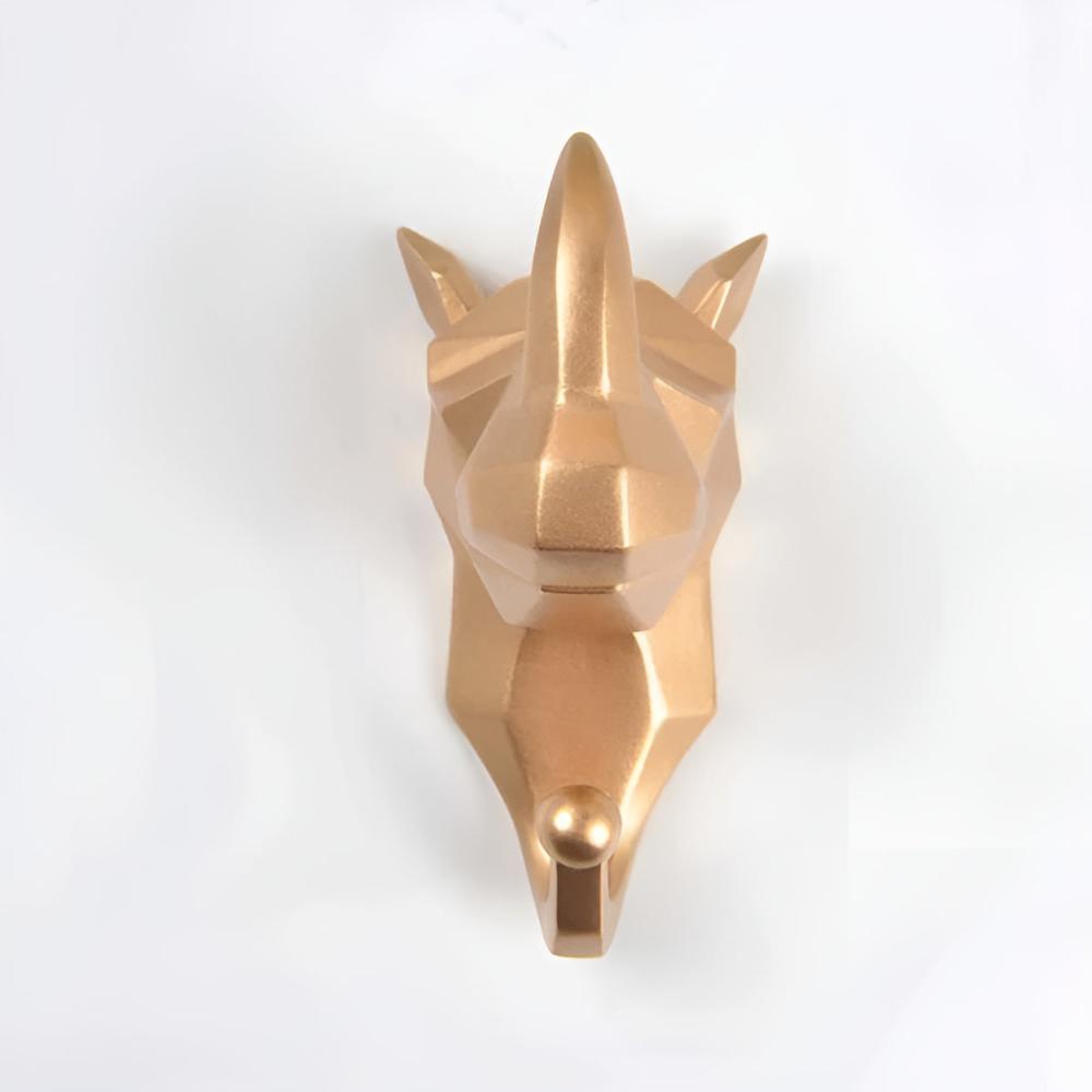 Resin Animal Wall Hook | Deer/Elephant/Unicorn | Onyx/Gold/Ivory | Durable & Decorative | Brick by Brick