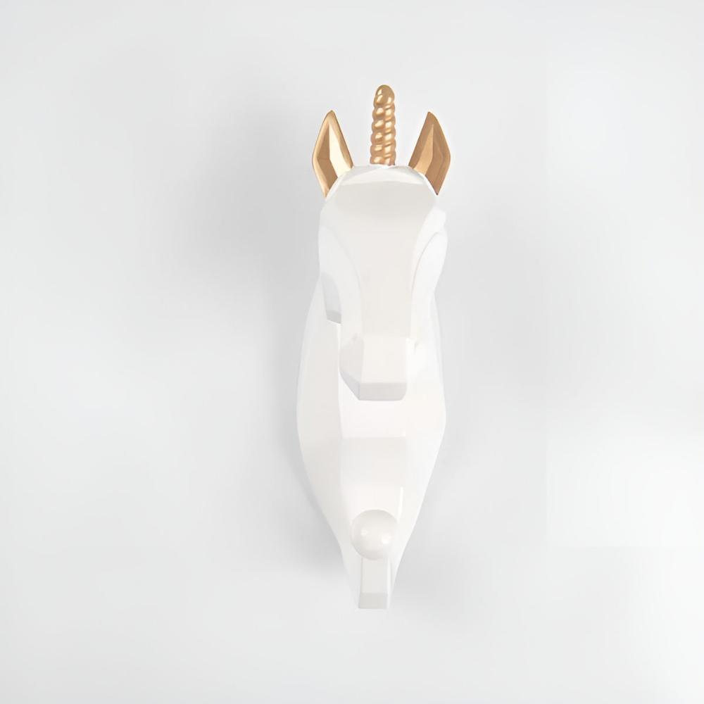 Resin Animal Wall Hook | Deer/Elephant/Unicorn | Onyx/Gold/Ivory | Durable & Decorative | Brick by Brick