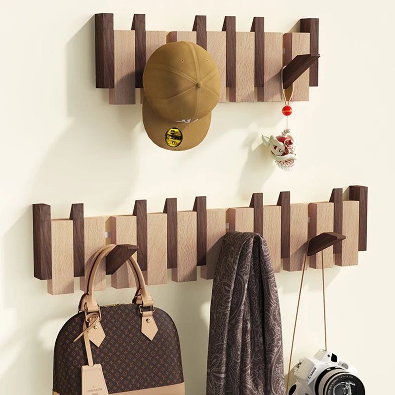Decorative Coat Rack | 5.91 in | Modern Wall-Mounted Storage | Premium Wood Design | Brick by Brick