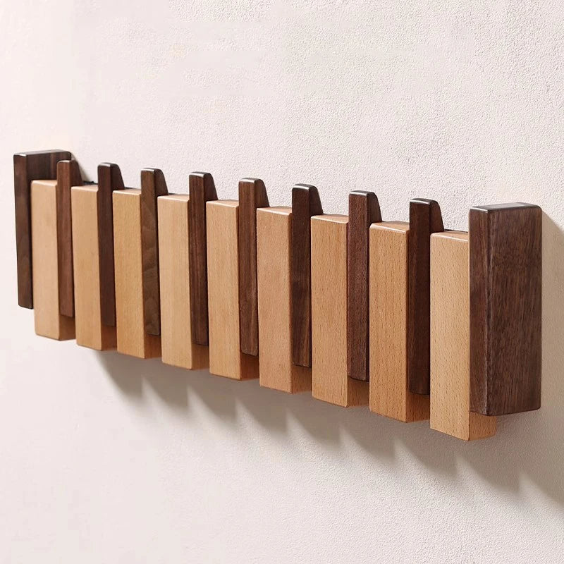 Decorative Coat Rack | 5.91 in | Modern Wall-Mounted Storage | Premium Wood Design | Brick by Brick