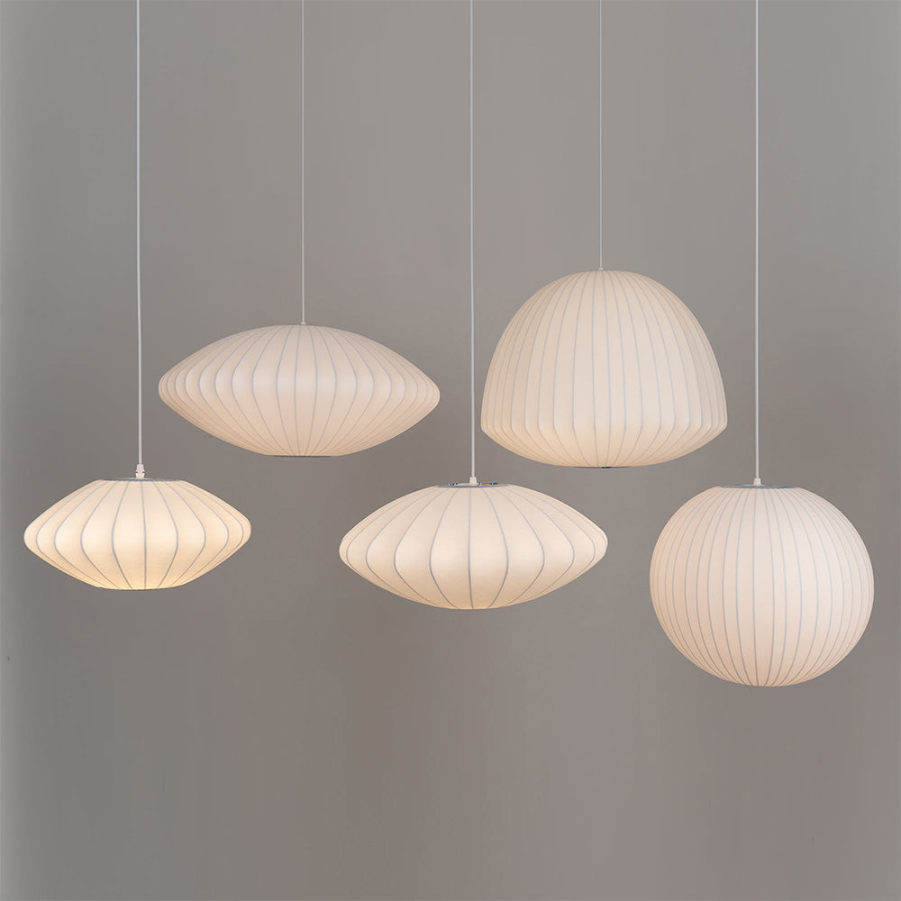 Scandinavian Pendant Light | Minimalist White Saucer Shade | Cozy Indoor Lighting | Brick by Brick
