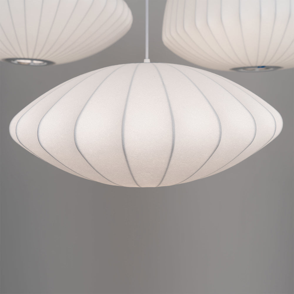 Scandinavian Pendant Light | Minimalist White Saucer Shade | Cozy Indoor Lighting | Brick by Brick
