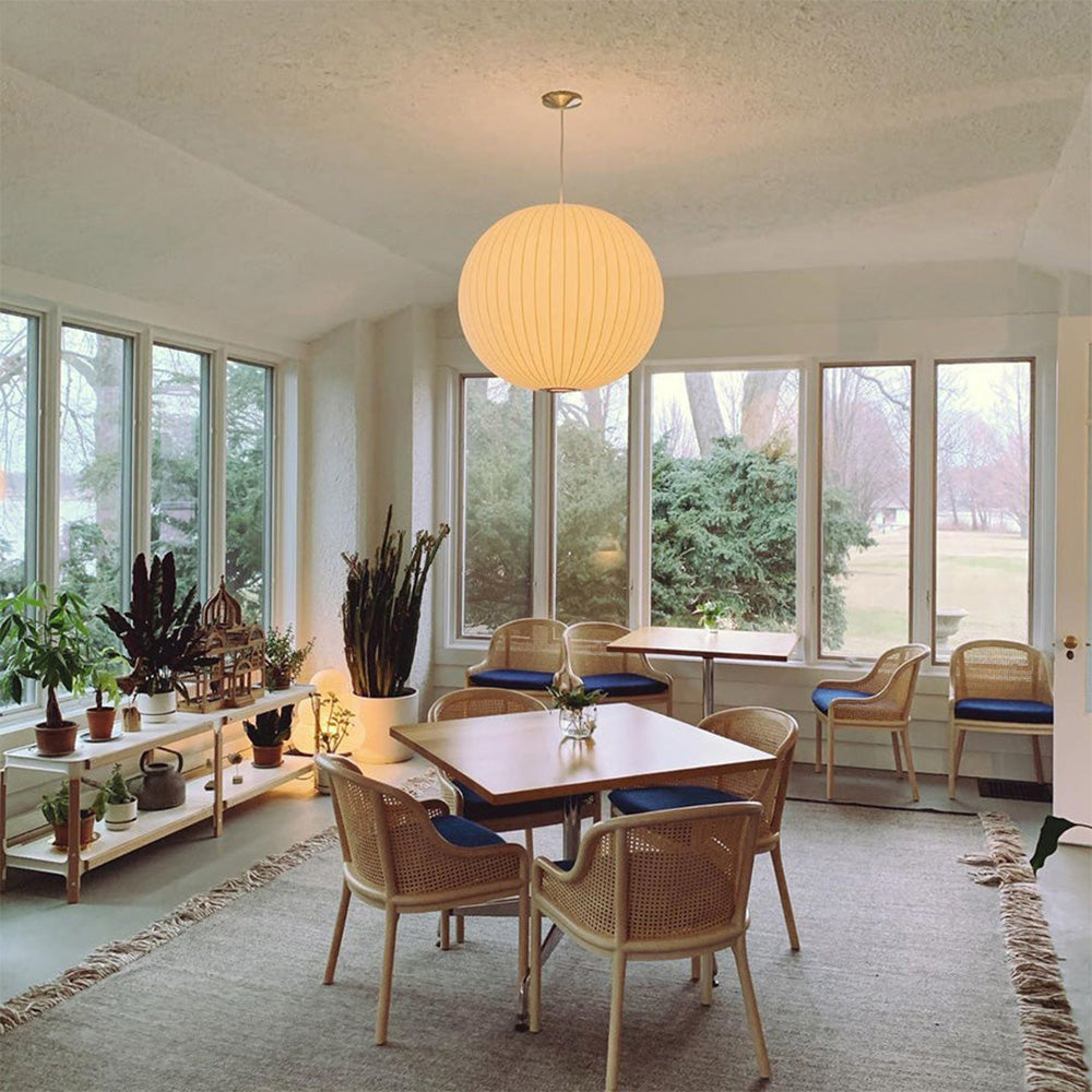 Scandinavian Pendant Light | Minimalist White Saucer Shade | Cozy Indoor Lighting | Brick by Brick