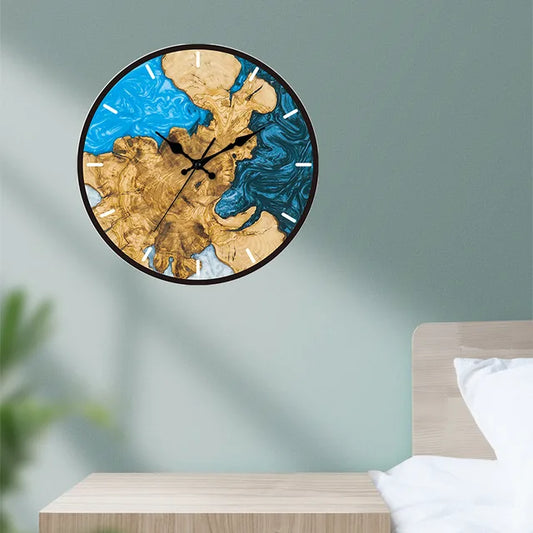 WoodenWall Clock | 11.8 | Silent Acrylic Modern Design | Minimalist Home Décor | Brick by Brick