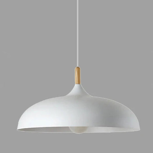 Scandinavian Pendant Light | Oak & Iron | Adjustable Height | E27 Bulb | Minimalist Nordic Design