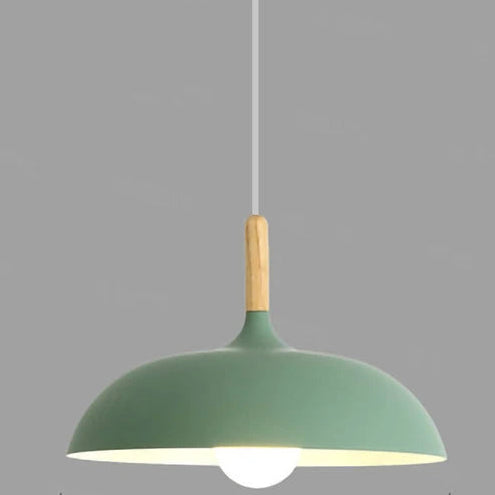 Scandinavian Pendant Light | Oak & Iron | Adjustable Height | E27 Bulb | Minimalist Nordic Design
