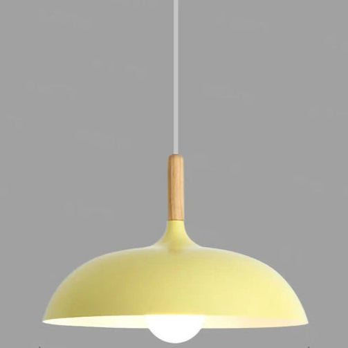 Scandinavian Pendant Light | Oak & Iron | Adjustable Height | E27 Bulb | Minimalist Nordic Design