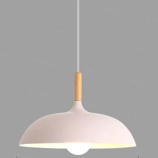 Scandinavian Pendant Light | Oak & Iron | Adjustable Height | E27 Bulb | Minimalist Nordic Design