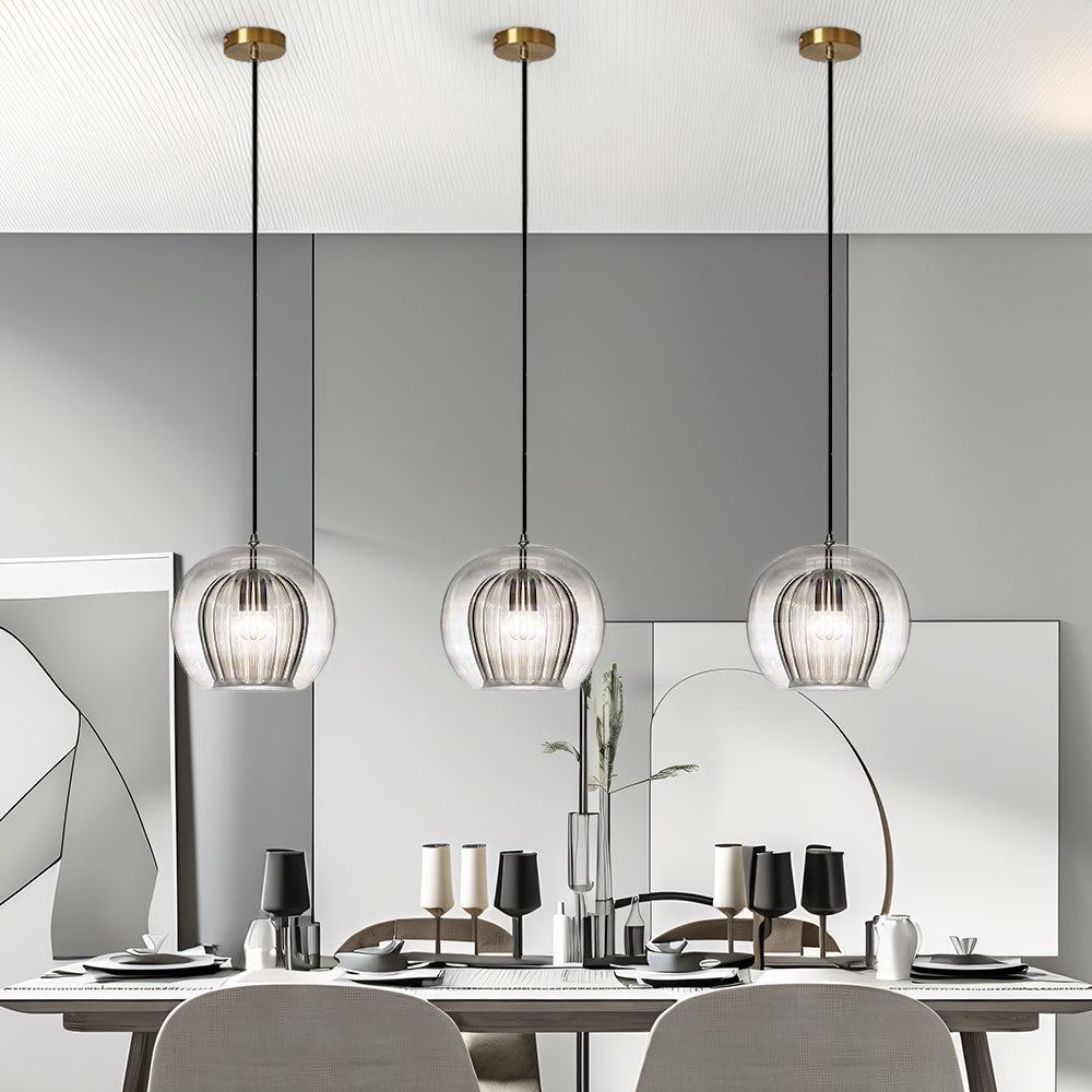 Nordic Pendant Light | Small-Large | Spherical Glass Shade | Modern Ceiling Fixture | Brick by Brick