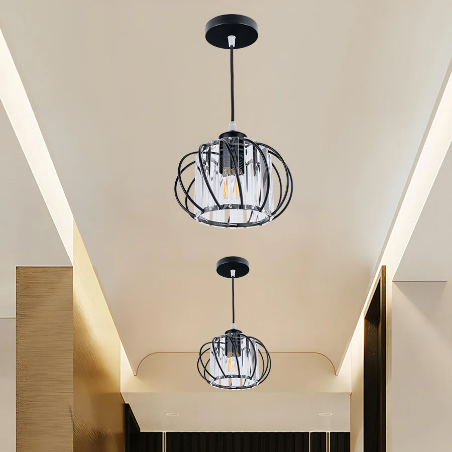 Nordic Glass Pendant Light | 6.3 in | Globular Shade | Modern Minimalist Lighting | Elegant Home Accent | Brick by Brick
