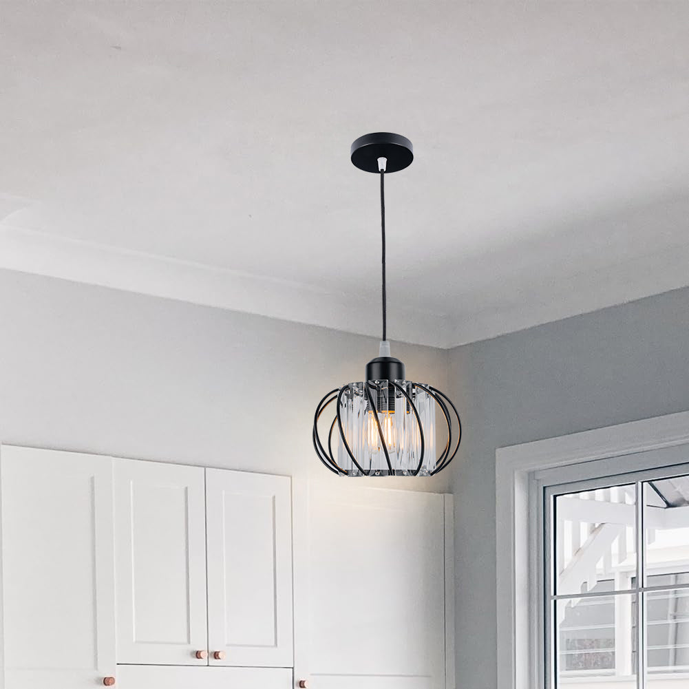 Nordic Glass Pendant Light | 6.3 in | Globular Shade | Modern Minimalist Lighting | Elegant Home Accent | Brick by Brick