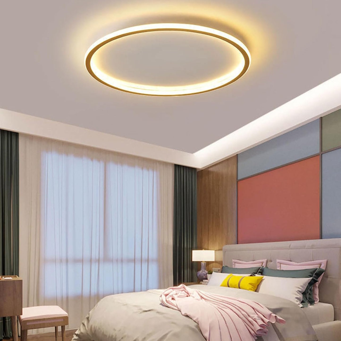 Modern Minimalist Disc Ceiling Light | Soft LED Glow | Contemporary Lighting | Elegant Interior Upgrade | Brick by Brick