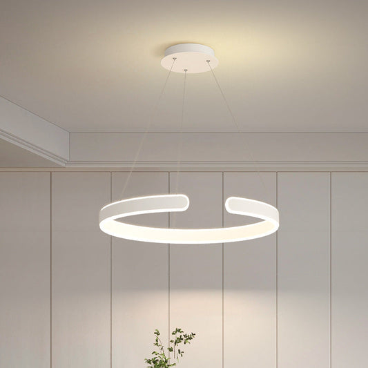 Gold LED Pendant Light | Dimmable Warm Lighting | Round Metal & Acrylic Design | 2 Sizes