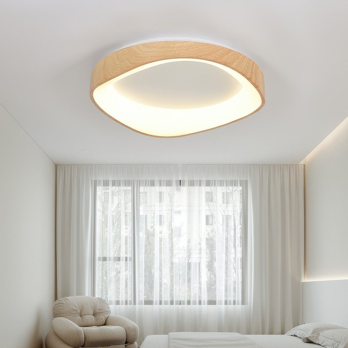 Wood Grain Ceiling Lamp | 15.7 - 23.6 in | Scandinavian Artistic | LED | Brick by Brick