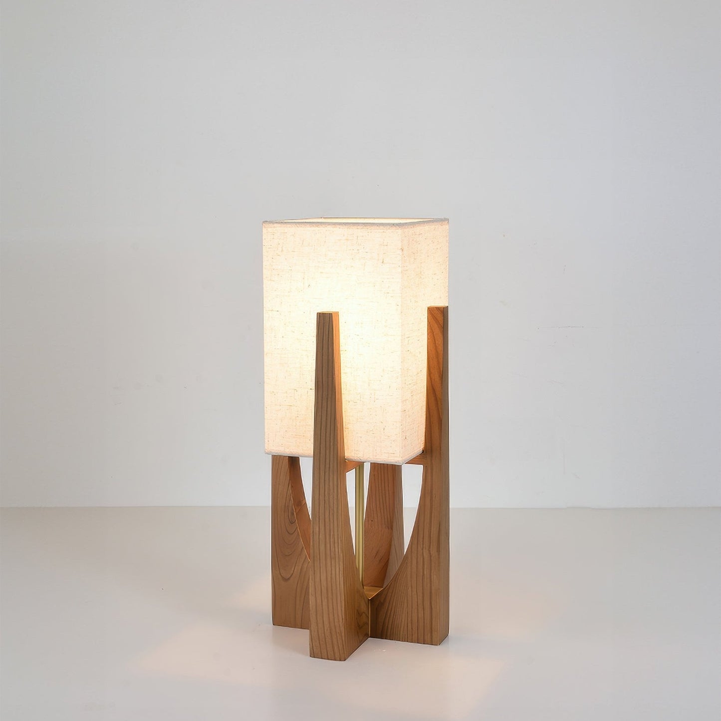 Japandi Walnut Floor Lamp | 9" x 20" or 9" x 32" | Minimalist Solid Wood | Japanese-Inspired Design | Brick by Brick