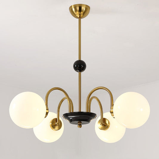 Modern Chrome Chandelier | Nordic Glass Ceiling Light | Contemporary Pendant Fixture | 220V–240V | Brick by Brick