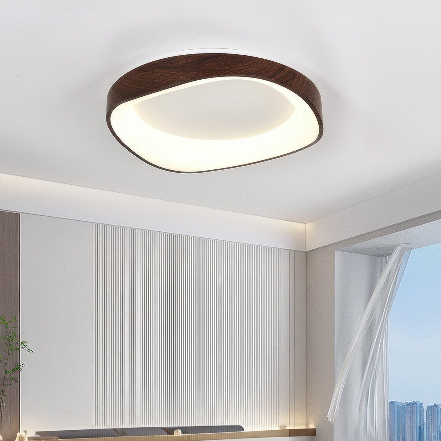 Wood Grain Ceiling Lamp | 15.7 - 23.6 in | Scandinavian Artistic | LED | Brick by Brick
