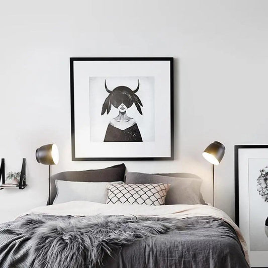 Nordic Plug-In Wall Sconce | 7.9 x 5.9 in | Metal & Wood | Modern Minimalist Lighting | Brick by Brick