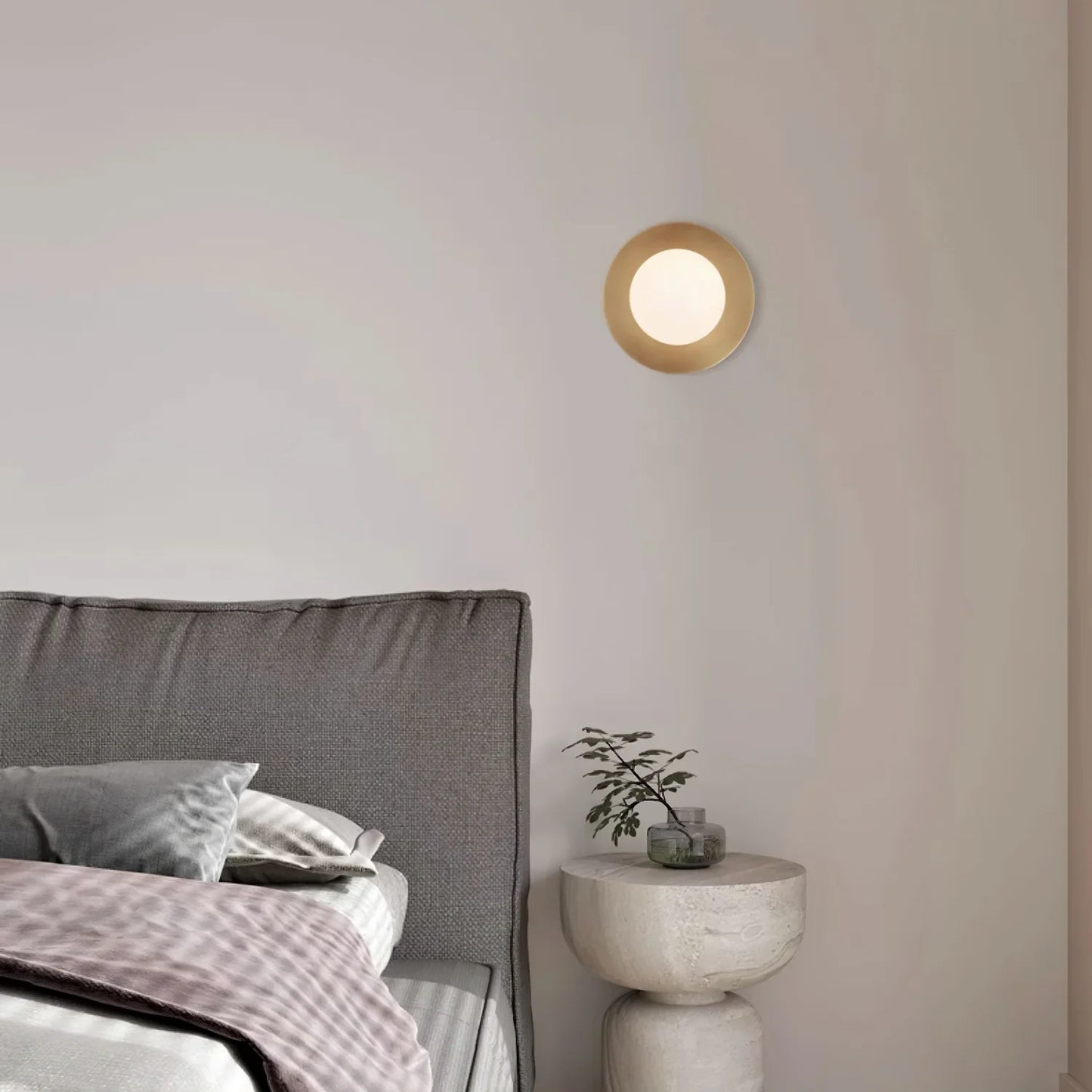 Contemporary Circular Wall Lamp | Dia 7.9 in or 11.8 in | Metal & Glass | Indoor LED | Brick by Brick