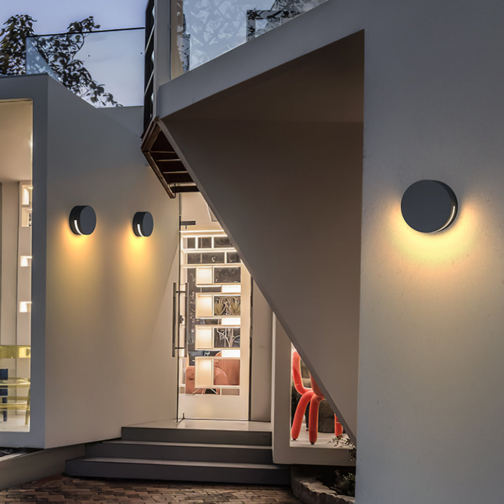 Outdoor Wall Lamp | Dia 5.5in | Minimalist Metal & Glass | IP65 Waterproof | Brick by Brick