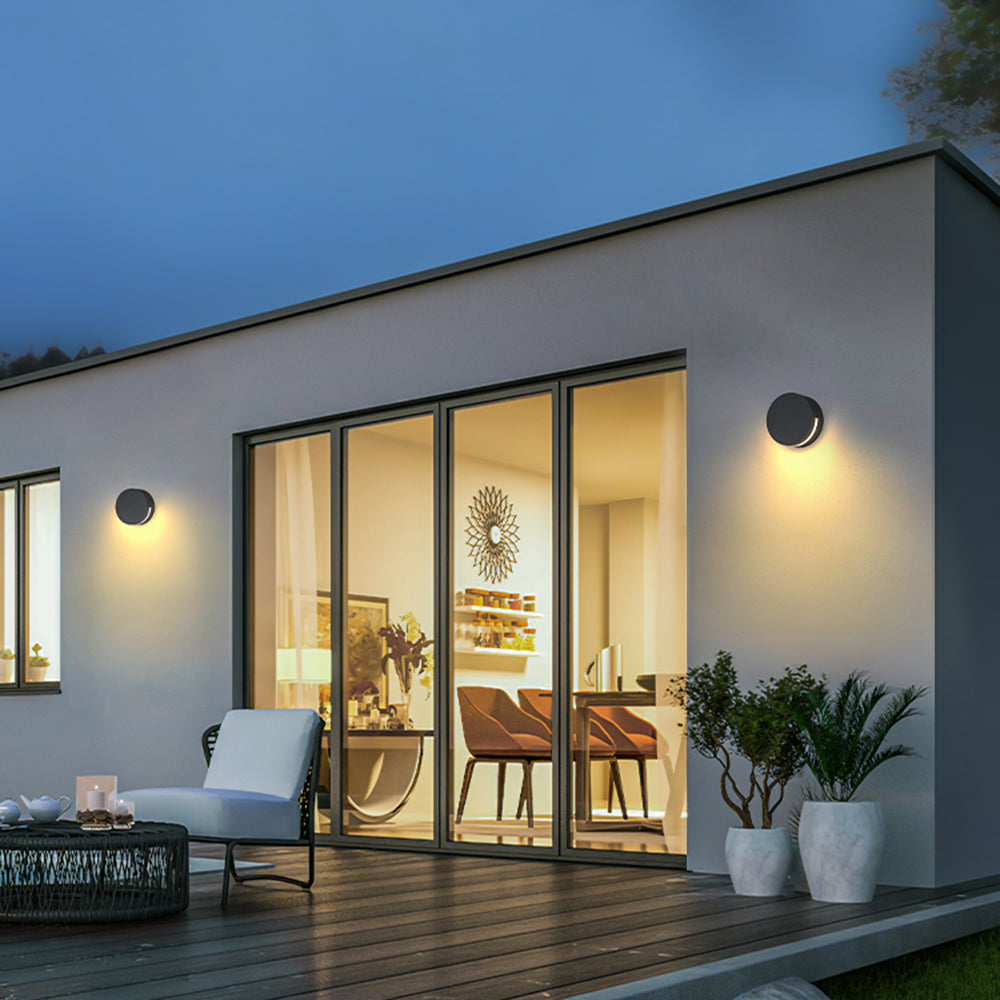 Outdoor Wall Lamp | Dia 5.5in | Minimalist Metal & Glass | IP65 Waterproof | Brick by Brick