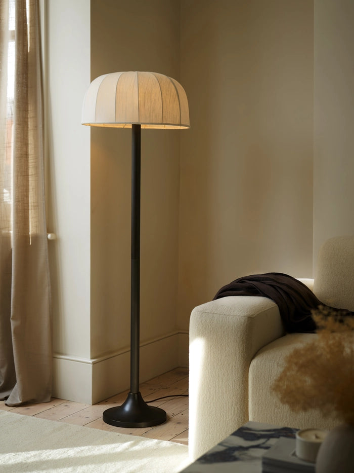 Ottino Floor Lamp Bronze | Art-Deco Inspired Lighting | Linen Shade | Elegant Home Decor | Brick by Brick London 0