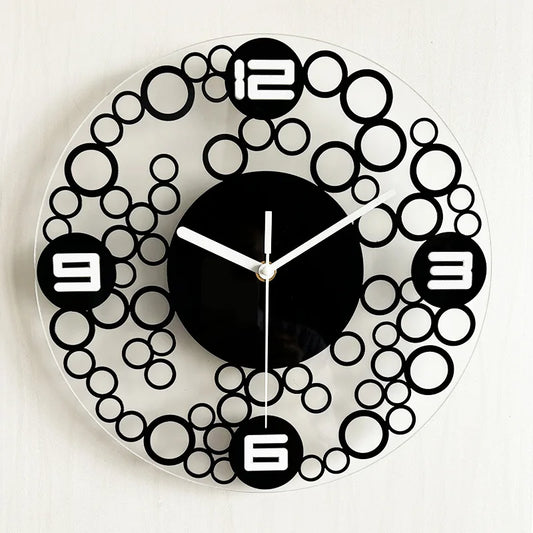 Modern Silent Wall Clock | 16.5" | Color Burst Design | Quiet Sweep Movement | Brick by Brick