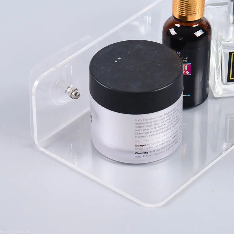 Clear Acrylic Floating Shelf | 7.9-19.7 in | Wall Mounted Storage Rack | Thick Invisible Display Ledge | Brick by Brick