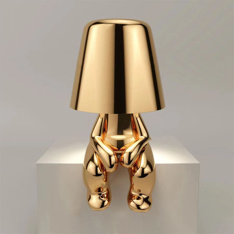 Rechargeable LED Table Lamp | Touch Dimmable, Gold or Silver | Compact Wireless Lighting