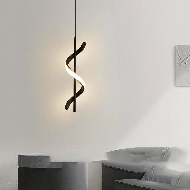 Contemporary Rotating Pendant Lamp | 13.8 in x 5.5 in | Acrylic & Hardware LED | Brick by Brick