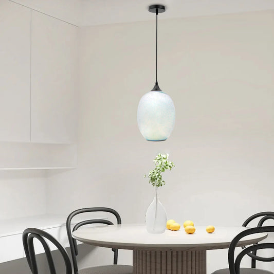 3D Fireworks Glass Pendant Light | 8.66 × 12.59 in | Modern Ceiling Lamp | Adjustable Hanging Fixture | Brick by Brick