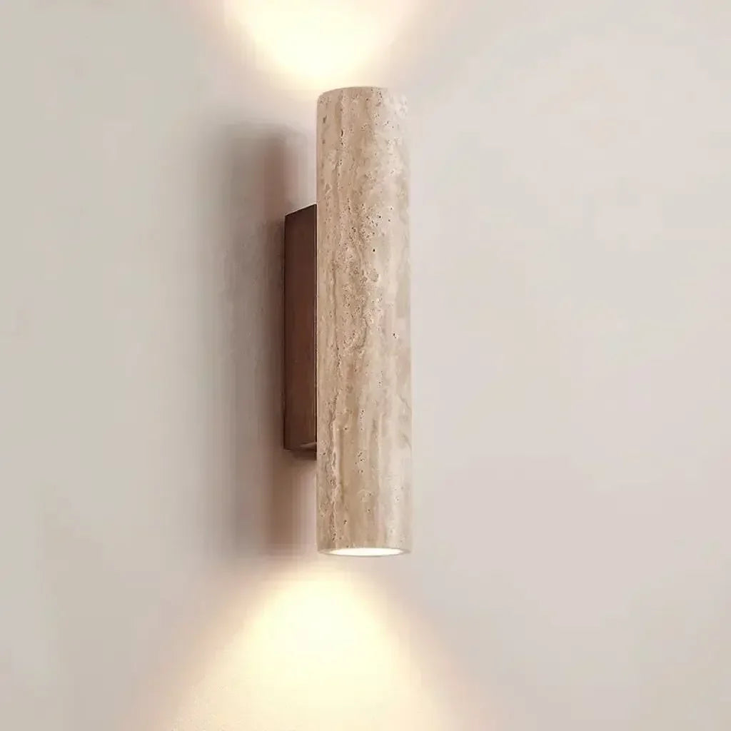 Modern Stone Wall Lamp | 6.3-12.6 x 2.56 in |LED E27 Light Fixture | Warm to Cool Lighting | Brick by Brick