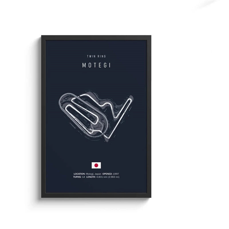 F1 Track Wall Art | 8in - 20in | Motorsport Canvas Print | Racing Circuit Poster | Home & Office Decor | Brick by Brick