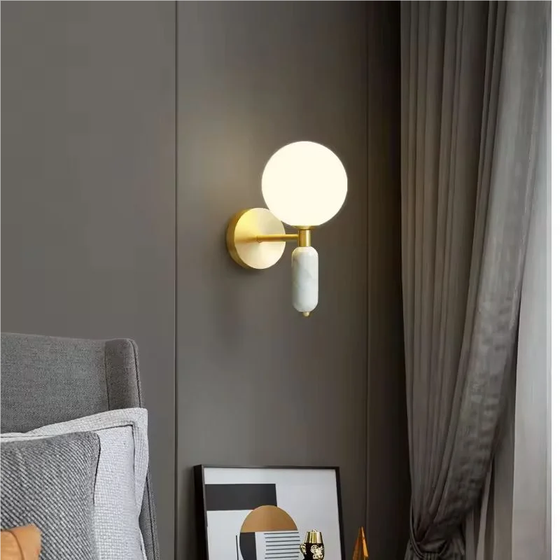 Modern Wall Light | Frosted Glass Shade | LED Up & Down Accent Light for Home Interiors | Brick by Brick