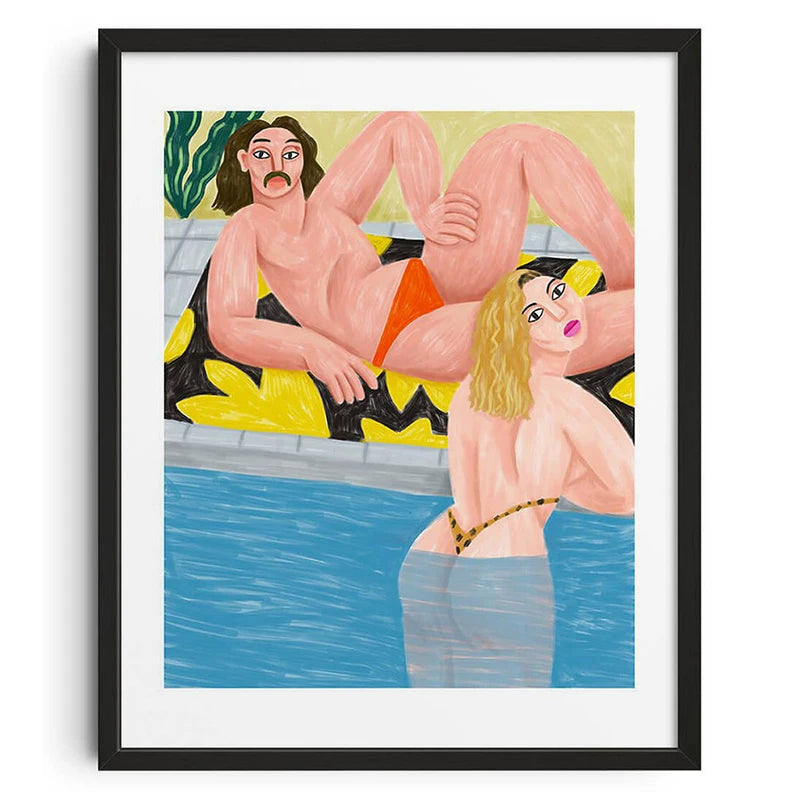 Vintage Abstract  Wall Art | 7.9 - 19.7 in | Mind Maze Poster | Retro Canvas Print | Unframed | Brick by Brick