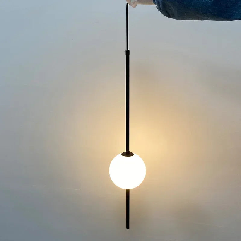 Nordic Glass Ball Pendant Light | Dia 4.7in | Minimalist LED Hanging Lamp | Modern Indoor Lighting | Brick by Brick