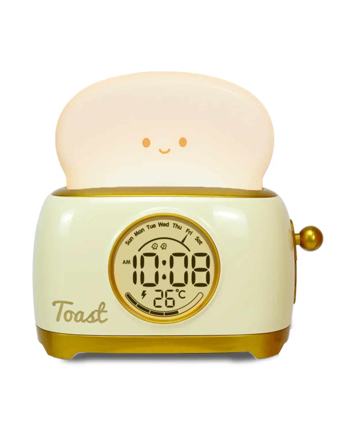 Kids Digital Alarm Clock | 2.3 x 5 in | Smart LED Night Light | Temperature Display | Brick by Brick