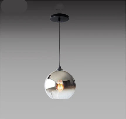 Modern Glass Ball Pendant Light | D5.9 - 15.7 in | Hanging Ceiling Lamp | Dining Room Bedroom Kitchen Fixture | Brick by Brick