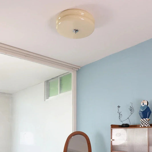 Bauhaus Glass Ceiling Lamp | 12.6in or 15.7 inModern Downlight Fixture | LED Surface Mounted Lighting | Brick by Brick