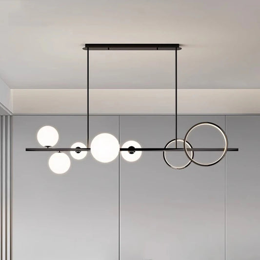 Modern LED Chandelier | 47.2 x 39.14in | Glass & Iron Pendant Light | Smart Dimmable Options | Brick by Brick