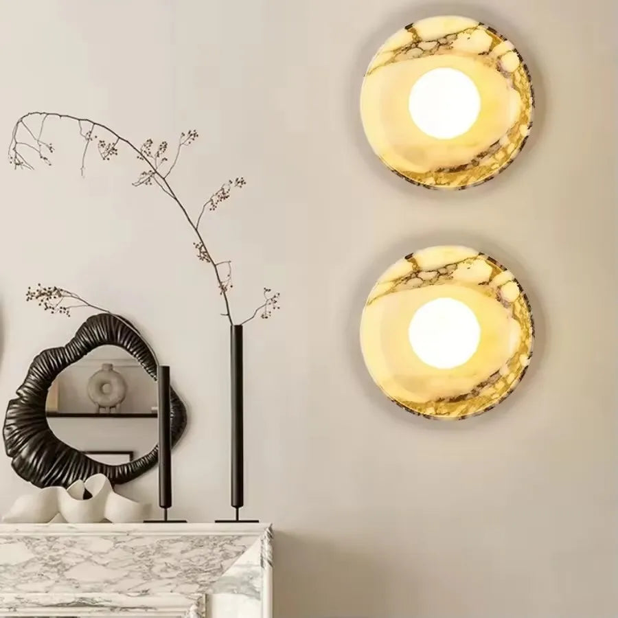 Minimalist Wall Light | D5.91 & 9.84 in | LED Stone Lamp | Up & Down Lighting | Accent Light | Brick by Brick