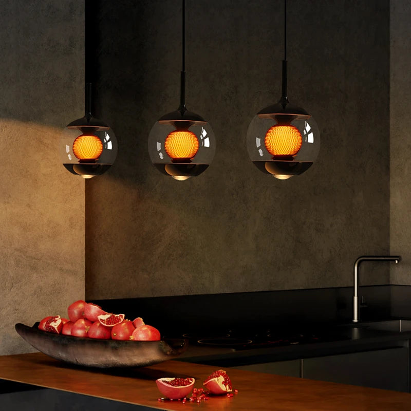 LED Glass Pendant Light | 6.3 x 11.2 in | White Shade | Dimmable with Remote | Adjustable Lighting | Brick by Brick