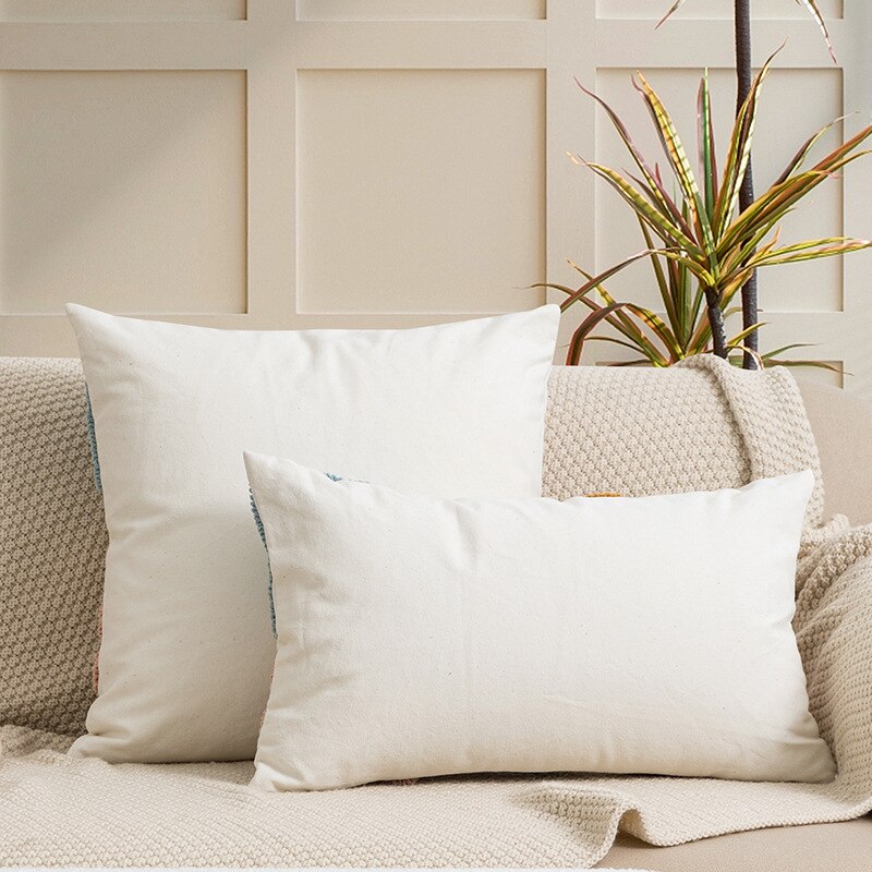 Japandi Floral Pillowcase | Cotton & Linen | Colorful Embroidered Accent | Brick by Brick