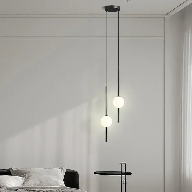 Nordic Glass Ball Pendant Light | Dia 4.7in | Minimalist LED Hanging Lamp | Modern Indoor Lighting | Brick by Brick