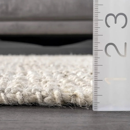 Textured Jute Rug | Padded Feel | 10×13 Inches | Warm Decor in Neutral Tones