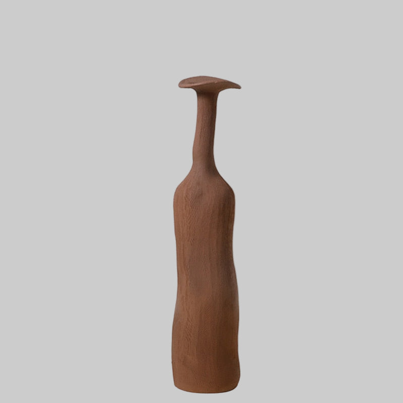 Japandi Ceramic Bottle Vase | Morandi Art Design | Handcrafted Home Décor | Brick by Brick