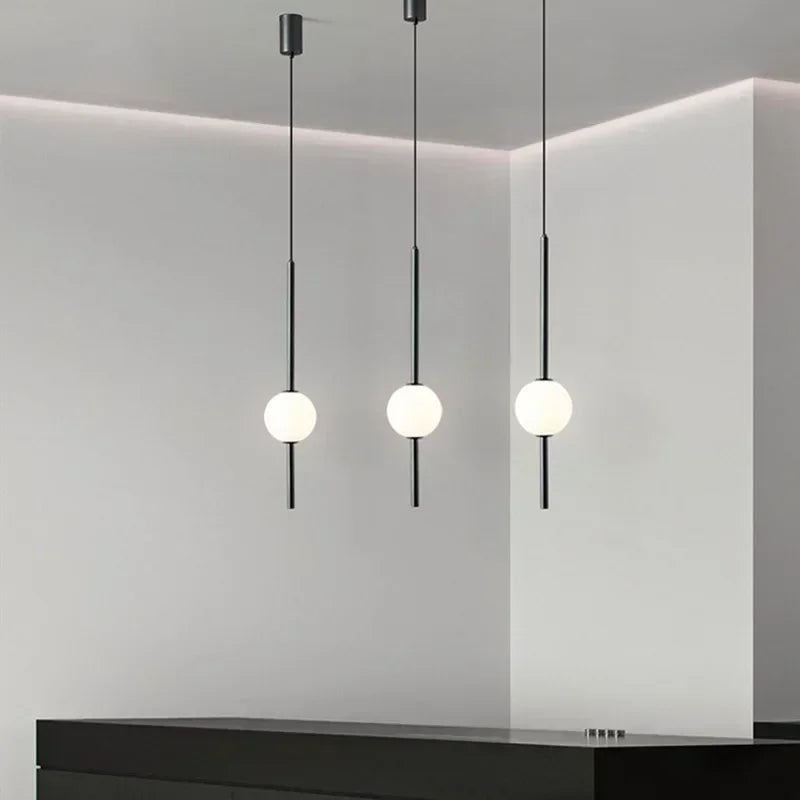 Nordic Glass Ball Pendant Light | Dia 4.7in | Minimalist LED Hanging Lamp | Modern Indoor Lighting | Brick by Brick