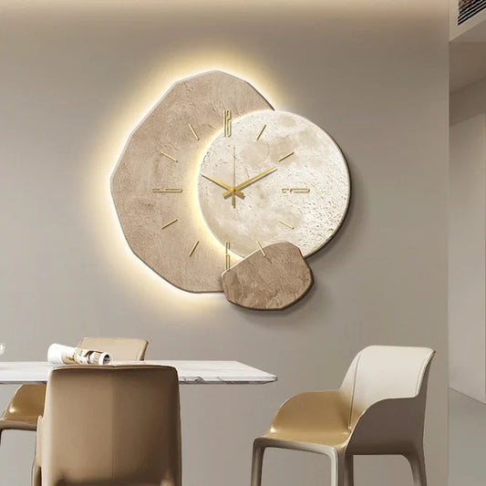 Silent Wooden Wall Clock - Sculptural - Natural Design-Home & Garden > Decor > Clocks > Wall Clocks-Brick by Brick London-Brick By Brick London